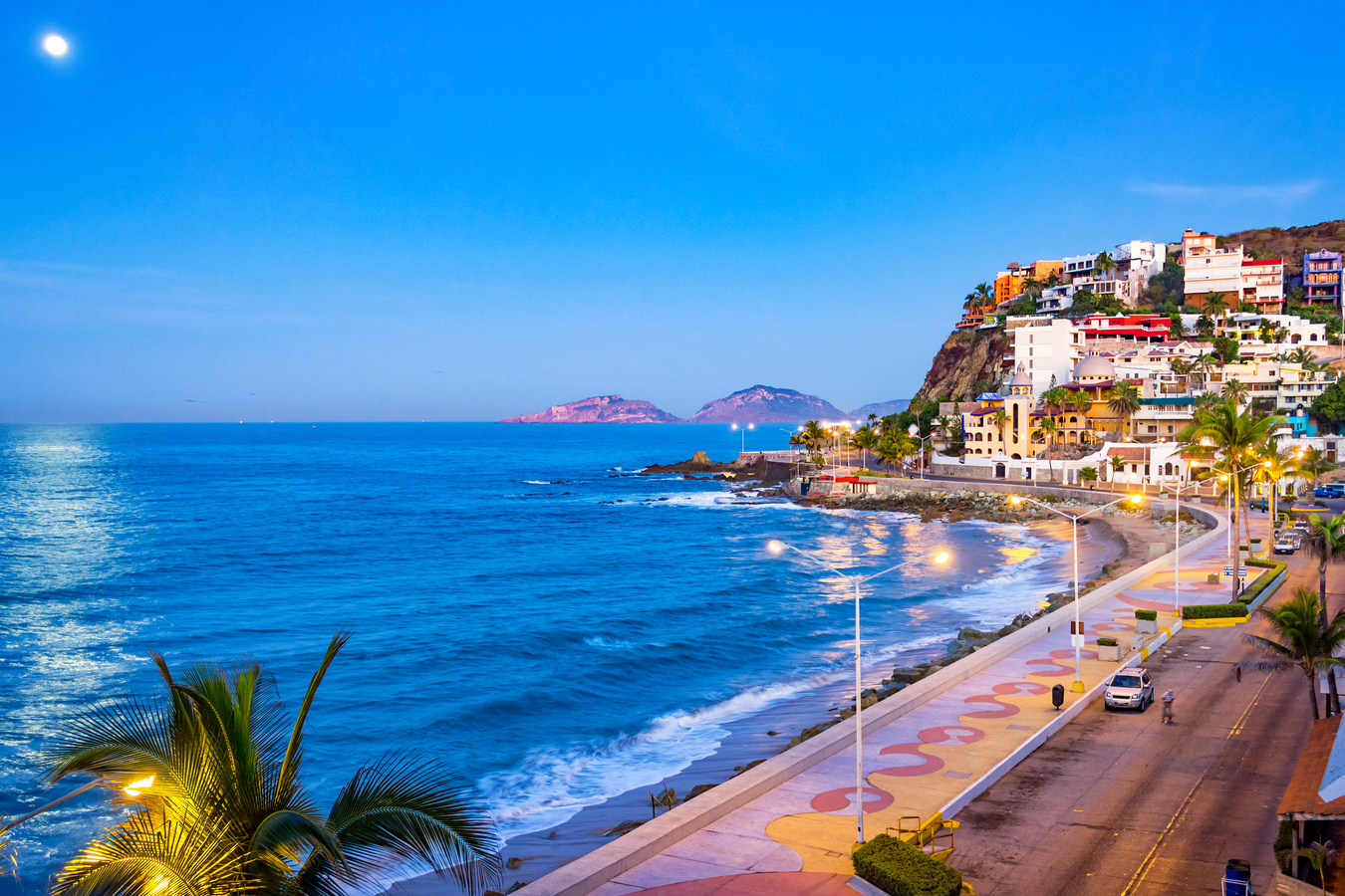 Beach and waterfront in Mazatlan Sinaloa Mexico